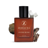 Zodiaura Oudh Rush Perfume | Unisex Alcohol-Free EDP | Sweet, Musky, and Oudh-Infused with Fruity Cocoa Citrus Hints | Long-Lasting & Skin-Friendly | Available in 50ml & 20ml Variants